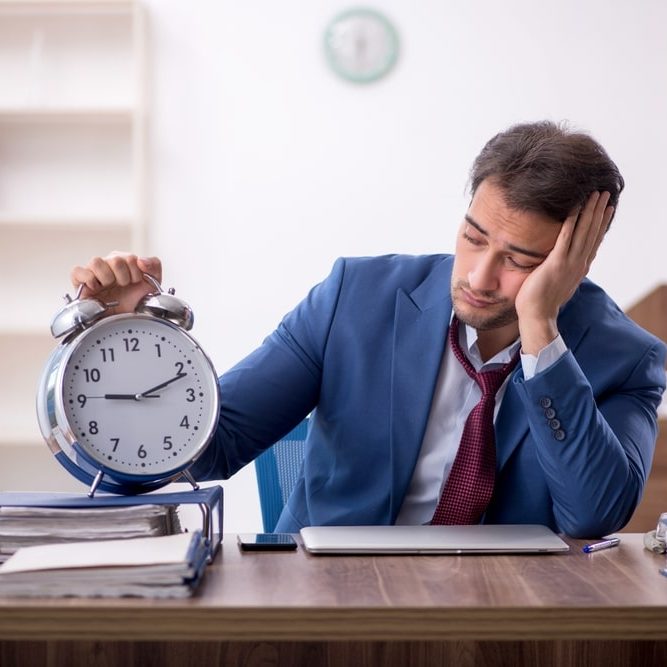 Young,Male,Employee,In,Time,Management,Concept